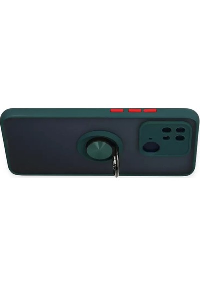Xiaomi Redmi 10c Kılıf Montreal Yüzüklü Silikon Kapak - Yeşil -