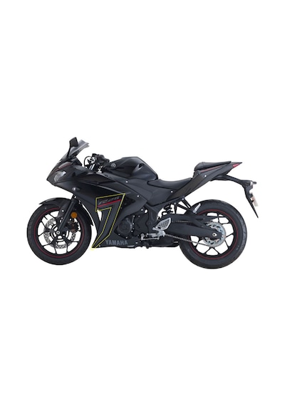 2018 Yamaha YZF R25 Siyah Sağ Yan Grenaj Sticker Etiket Modeli