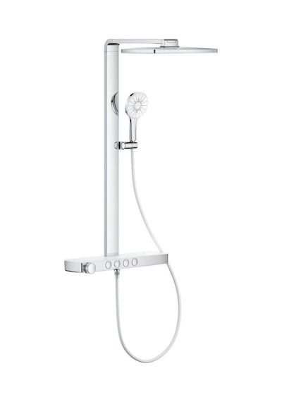 Grohe Rainshower Aqua Pure Duvara Monte Termostatlı Duş Sistemi - 1009610000 Gri - Gümüş