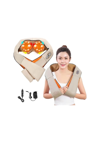 Powermaster Om-34 Bel Boyun Sırt Omuz Tüm Vücut Yastık Tip Masaj Aleti Boyundan Asmalı Ovmalı