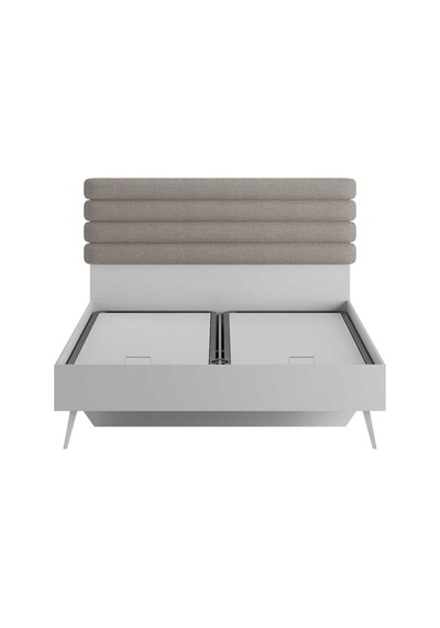 Milano Çift Kişilik Karyola - Vizon/zebra 166x120x205 Cm 166 X 120 X205