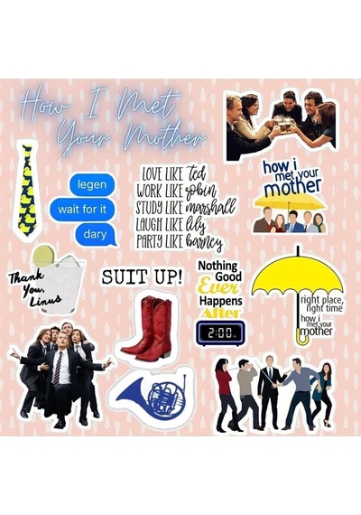 How I Met Your Mother Sticker Seti-2 Laptop Notebook Telefon Etiket Journal