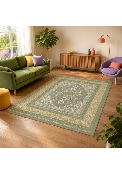 Kartela Halı Vina Halı Jüt Taban Dokuma Halı Adaçayı Yeşili - 100 X 150 Cm