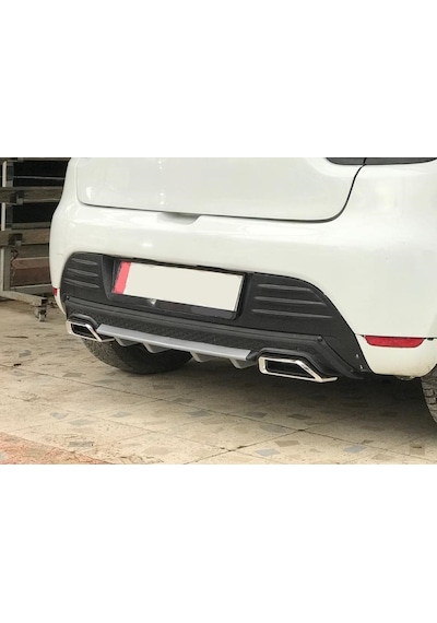 Renault Kango 1 Uyumlu Body Kit Difüzör 2 Çıkış Kare Gri Model 3