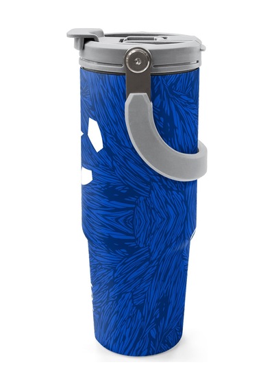 Coral High Lacivert Saks Futbol Desenli Pipetli Ve Direkt İçim Çelik Termos 900 Ml 38721 Saks Mavi