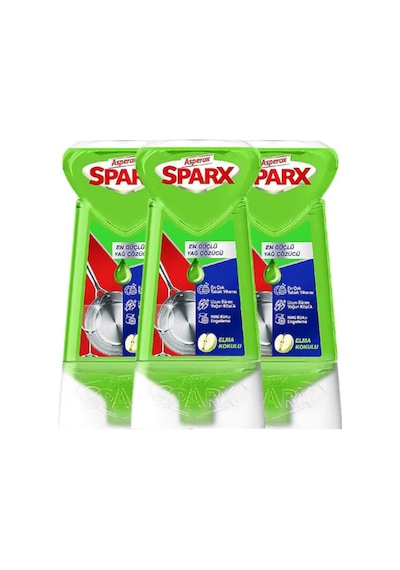 Asperox Sparx Diamond Plus 650 Ml Elma Sıvı Bulaşık Deterjanı 3 Adet