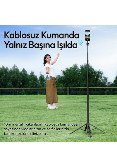 Ulanzi Sk-21 180cm Manyetik Auto-open Selfie Monopod Tripod Siyah - M103