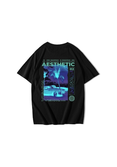 Brz Collection Unisex Oversize Vision T-shirt-siyah Siyah
