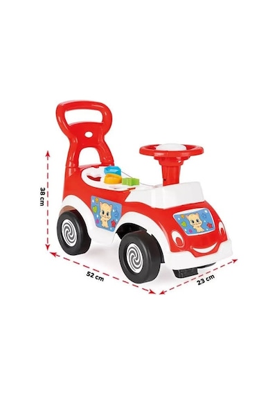 Bul-tak İlk Arabam - Çocuk İlk Adım Ve Bultak Oyuncak Eğitici 52 Cm Aktivite Arabası Kırmızı