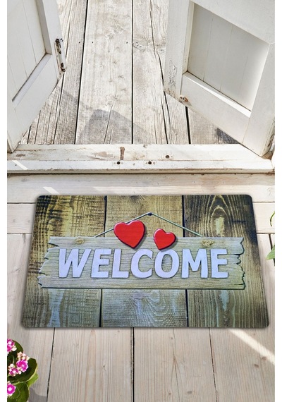 Wooden Heart Iç Ve Dış Kapıönü Paspasları Pvc Taban