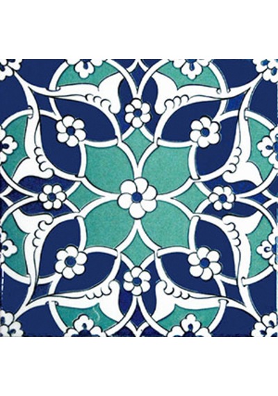 Armada Çini 20x20 Cm Ac 80 Selçuklu İznik Desen Kütahya Çini Karo