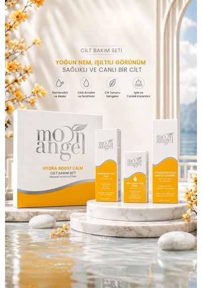 Hydra Boost Calm 3 Lü Cilt Bakım Seti Temizleyici Jel, Tonik Ve Serum Yoğun Nemlendirici Ve Canlandırıcı Bakım Seti