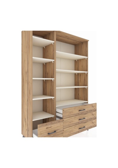 Hyperion Dolap 9 Raflı 4 Çekmeceli 132x44x195 Çam-aytaşı/çam Aytası/atlas Çam - Atlas Çam Hyperion Dolap 9 Raflı 4 Çekmeceli 132x44x195 Çam-aytaşı/çam Aytası/atlas Çam - Atlas Çam
