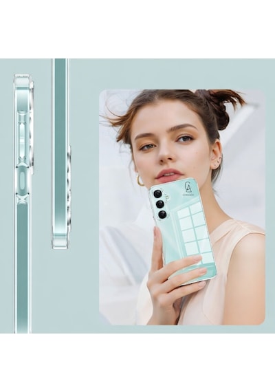 Samsung Galaxy A57 İle Uyumlu Kılıf Esnek Premium Telefon Kılıfı Ve Temperli Cam Ekran Koruyucu Şeffaf