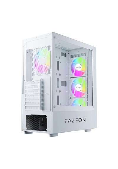 Fazeon F18 650w 80+ Bronze Beyaz Mesh Argb 3x140mm 1x 120mm Fanlı E-atx Gaming Kasa