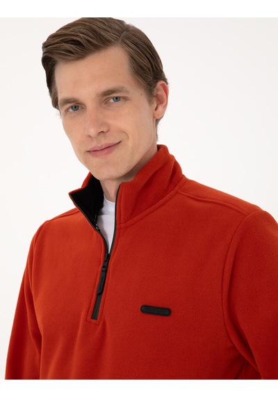 Pierre Cardin Erkek Pas Sweatshirt 50314056-vr040 Açık Turuncu