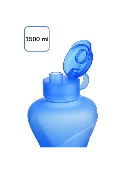 Biishe 1500ml Kapasiteli Sporcu Tipi Suluk Pratik El Matarası Çok Renkli