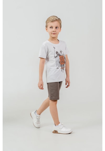 U.s. Polo Assn Kids U.s Polo Assn Erkek Çocuk Kahverengi Bermuda Takım Us2472-c-v2 Vizon