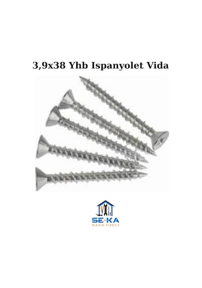 3,9x38 Yhb Ispanyolet Vida 200 Adet 3.9 x 19 MM