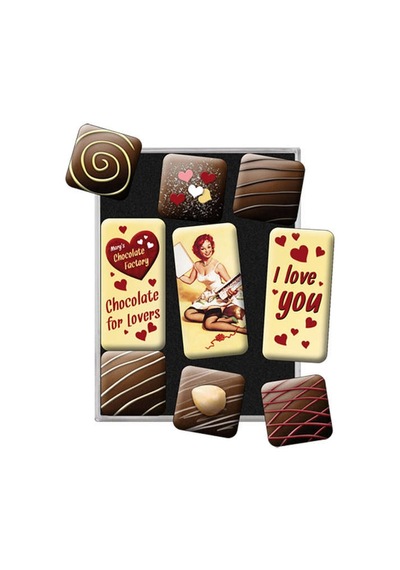 Nostalgic Art I Love You Chocolate Magnet Set 9 Parça Çok Renkli