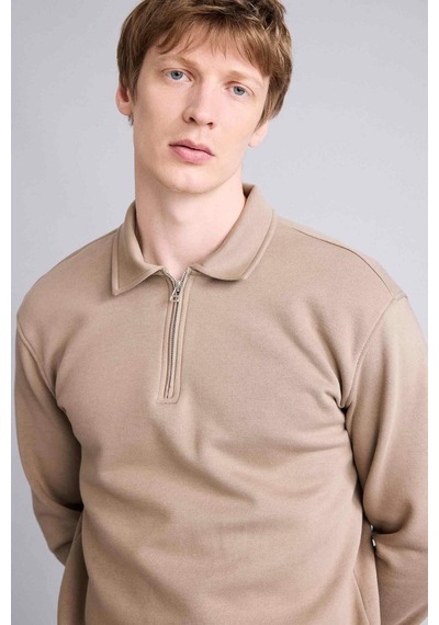 Defacto Kalın Kumaş Sweatshirt H1833ax26spkh466 Haki-kh466