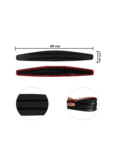 Mucit Home Araçlar Için Dayanıklı 2 Adet Esnek Tampon Koruma Bandı Çizik Darbe Ve Mini Hasar Çarpma
