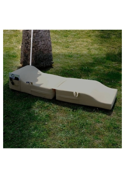 Xpermate Katlanır Şezlong Minder Ve Puf Seti Bej Sunbed Bej