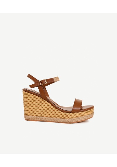Yargıcı İnce Bantlı Dolgu Espadril 25ykay4080x 057 Kahverengi