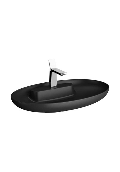 VitrA Memoria Oval Çanak Lavabo 75 x 47 CM Mat Siyah 5881B483-0563