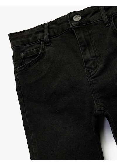Koton Beli Ayarlanabilir Lastikli Cepli Denim Pantolon Siyah 6skb40006td Siyah Koton Beli Ayarlanabilir Lastikli Cepli Denim Pantolon Siyah 6skb40006td Siyah