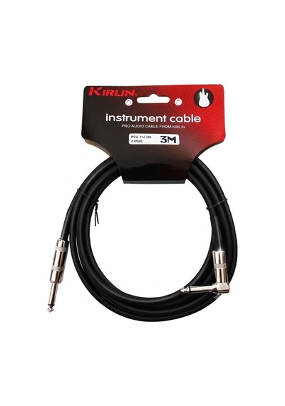 Kirlin Ipcv-242b-3m-bk Enstrüman Gitar Kablosu 3 Metre. L Açılı Kablo Str-ang