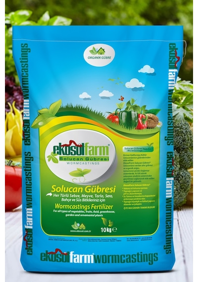 Ekosol Farm Solucan Gübresi %100 Gübre 10 KG