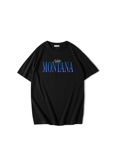 Brz Collection Unisex Oversize Nata Montana And Madonna Best Friend T-shirt-siyah Siyah