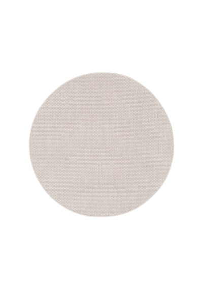 Sisalux 3081 Krem Bej Yuvarlak Sisal Dokuma Jüt Kilim Hav Toz Vermez Mutfak Oturma Odası Halısı Krem - Bej