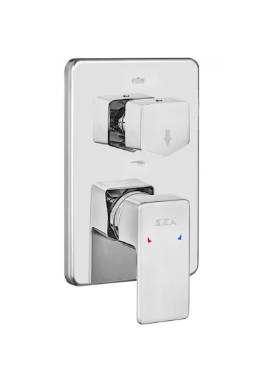Eca 102167251-KDE Royal Sıva Üstü 2 Yollu Ankastre Banyo Bataryası Krom