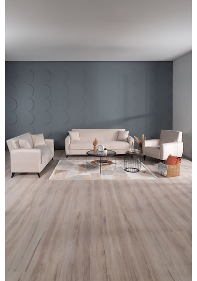 Kilim Mobilya Dove Yüksek Ayaklı 3 2 B Koltuk Takımı Krem
