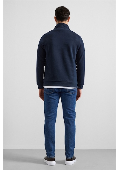 Süvari Lacivert Regular Düz Yarım Balıkçı Yaka Sweatshirt Ssw2013700001-m09 Lacivert