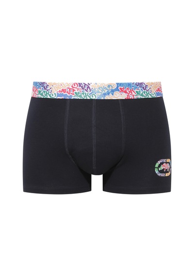U.S. Polo Assn. Ecko Siyah - Saks - Lacivert 3'lü Boxer Siyah - Saks - Lacivert