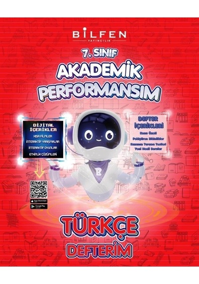 7. Sınıf Türkçe Akademik Performansım Defterim