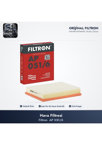 Filtron Ap051/6 Hava Filtresi - Opel Astra H 04+ 10 Zafira B 08+ 15 1.9 Cdti Telli Ve Süngerli