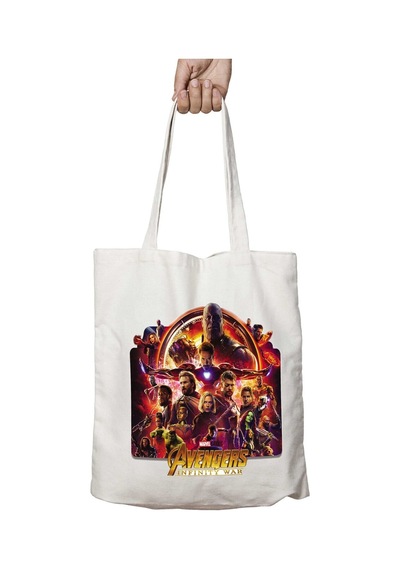 Art Hediye Marvel Avengers Infinity Wars İki Taraf Kalıcı Yıkanabilir Okul Plaj Omuz Bez Çanta Çok Renkli