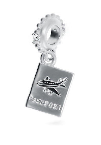 Kadın Passport Temalı Gümüş Charm Gümüş
