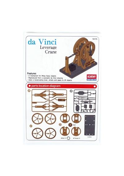 Academy 18175 Da Vinci Çıkrıklı Vinç, Plastik Model Kiti