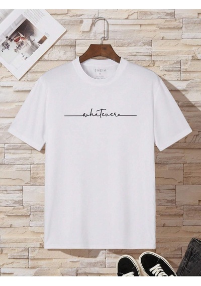 Flood Of Style Erkek Beyaz Whatever Baskılı Oversize