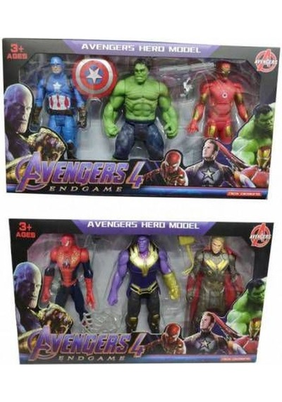 Yenilmezler Oyuncak Set Thanos Thor Ironman Hulk 6 Karekter -