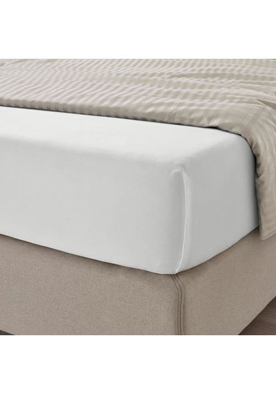 Ikea Nattjasmın Çift Kişilik Çarşaf, Beyaz, 240x260 Cm