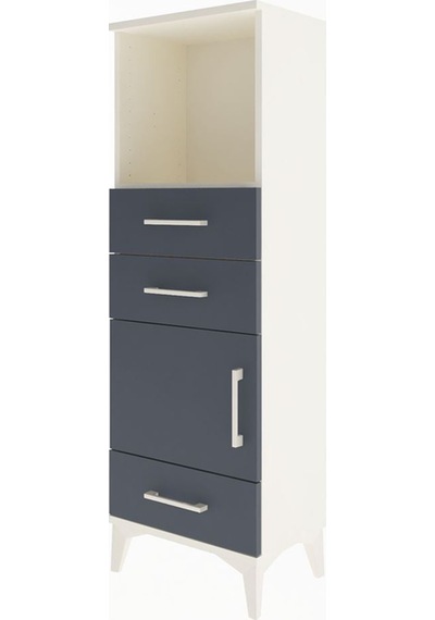 Arges Dolap 2 Raflı 3 Çekmeceli Tek Kapaklı 44x30x134 Aytaşı-... Aytaşı