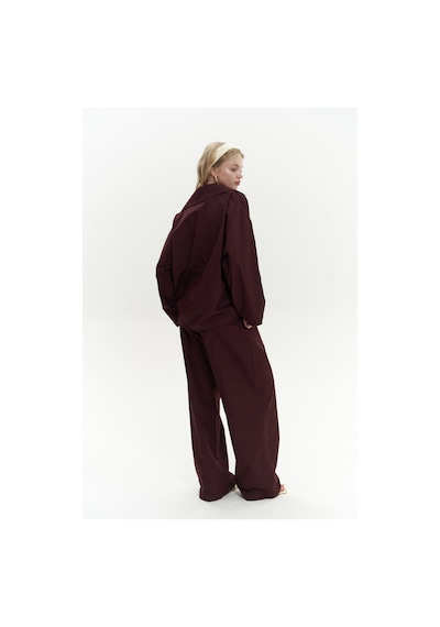 Mai Collection Mai Studios Co. Blenham Bordo Gömlek Pantolon Takım Bordo