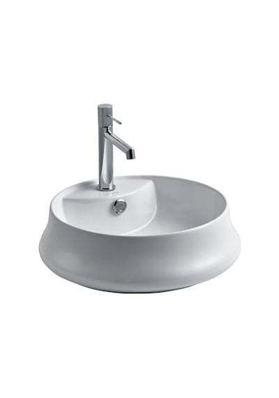 Lena - Tezgah Üstü Porselen Lavabo - E-4045 Beyaz