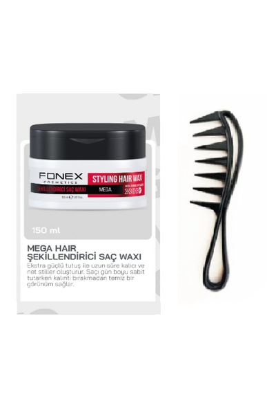 Fonex Mega Hair Styling Wax 150 Ml + Şekil Wax Tarak
